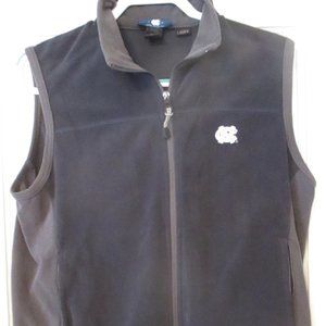 UNC Tar Heels Fleece Vest Gray w/ Carolina Blue NC North Carolina Tarheels Logo